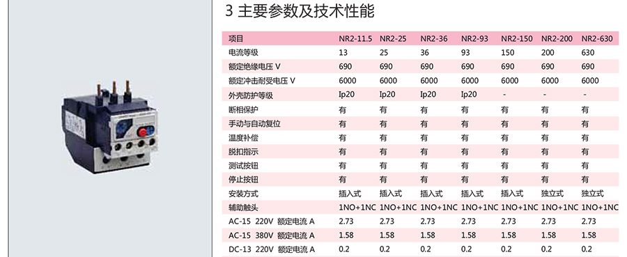 正泰熱繼電器-NR2系列