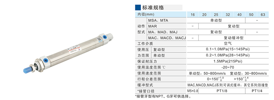 星辰氣缸-MA系列