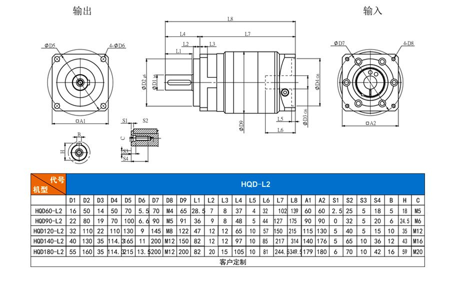 博時德高精度行星減速機  HQD系列