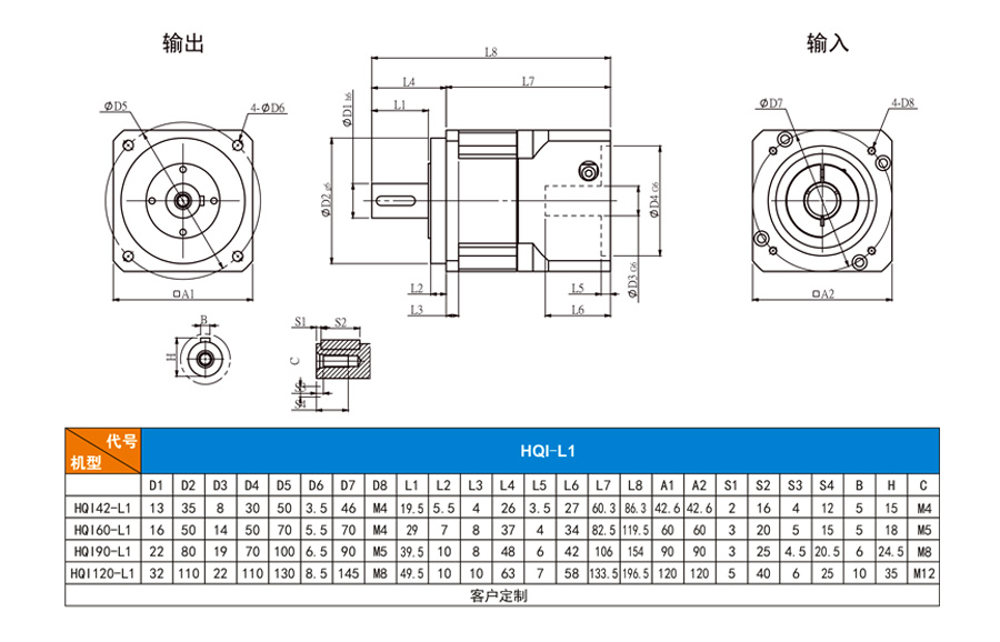 博時(shí)德高精度行星減速機(jī)  HQI系列